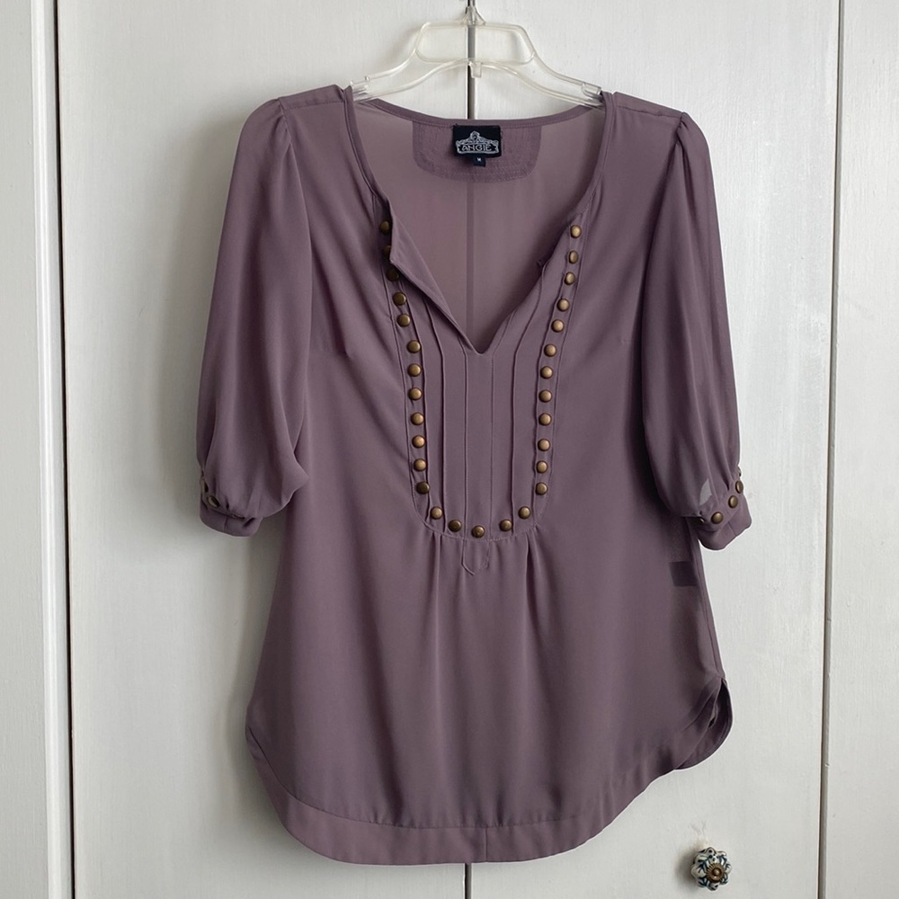 Smoky lavender blouse